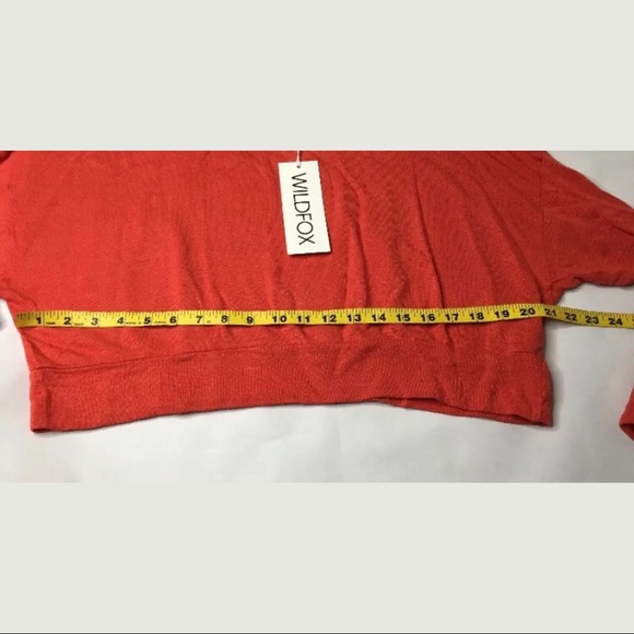NWT WILDFOX Red French Terry Sweatshirt - Picture 5 of 6